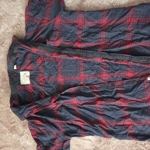 Weatherproof Red and Blue Casual Plaid Shirt